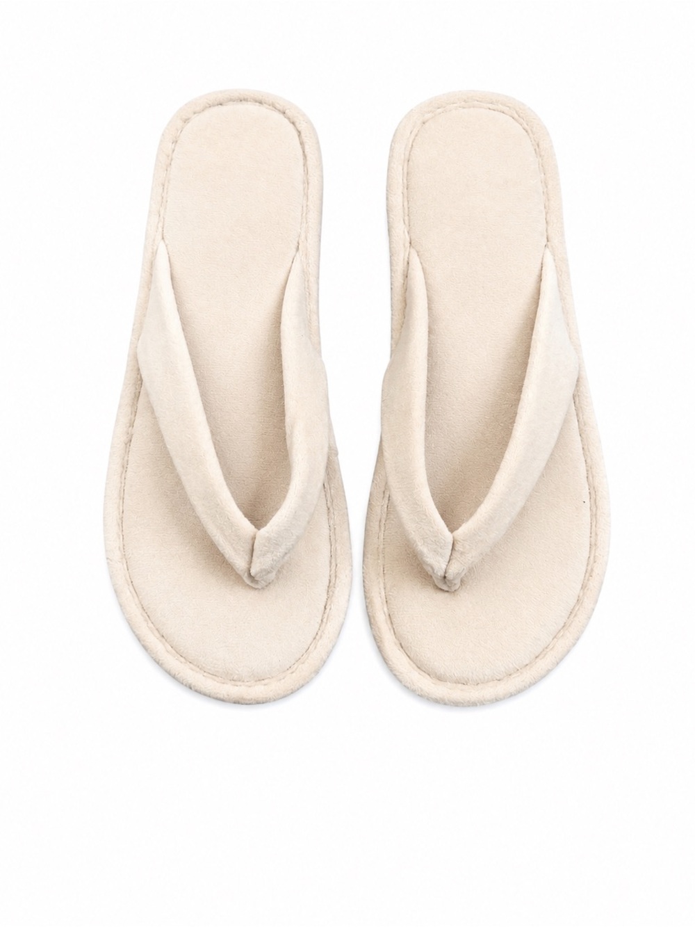Beige Soft House Shoes Spa Sandals Women’s Cozy Flip Flop Size M 7-8